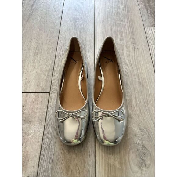 A NEW DAY Women's Joy Ballet Pumps Silver Size 8 - Picture 4 of 11